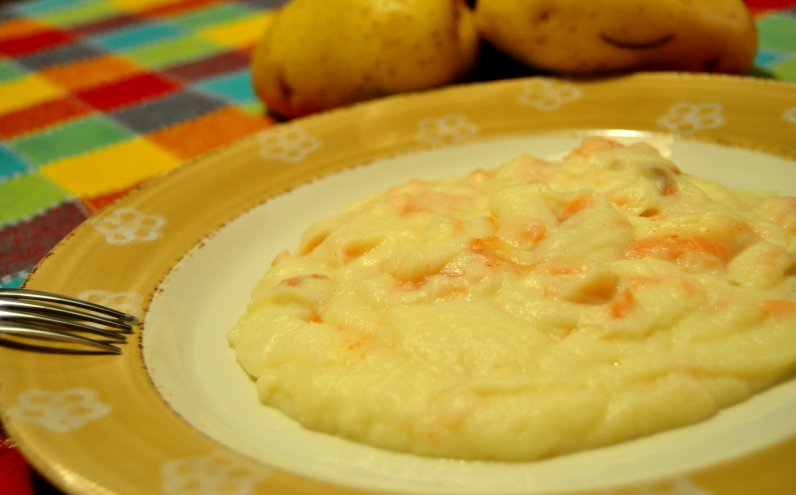 Puré de patatas con salmón