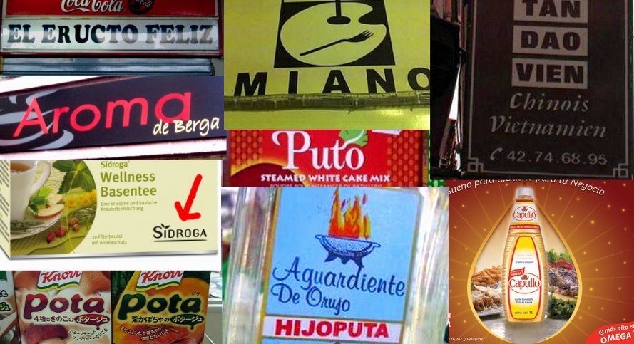 Restaurantes y alimentos con nombres poco agraciados