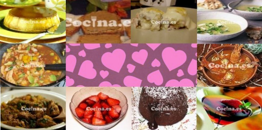 Menu para San Valentín