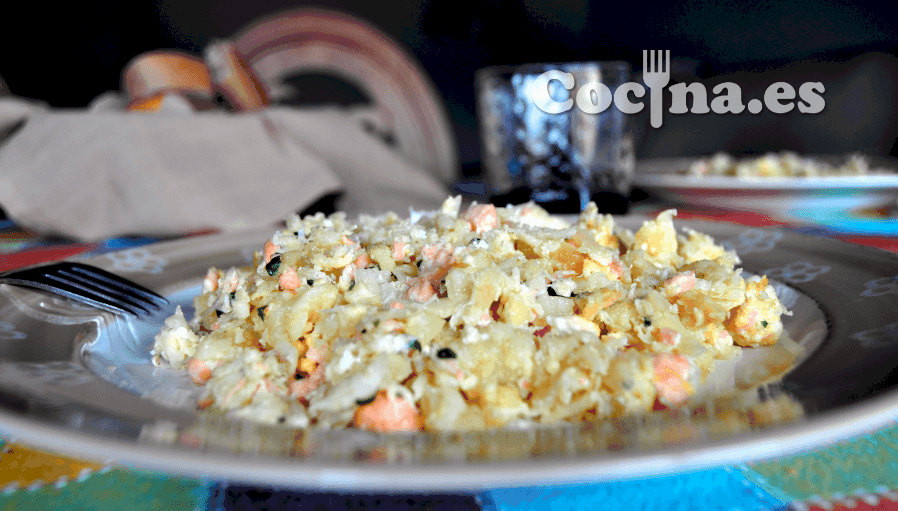 Bacalao dorado con salmon