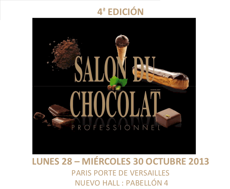 Cartel del IV Salón del Chocolate de París