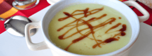 Crema de calabacín con manzana