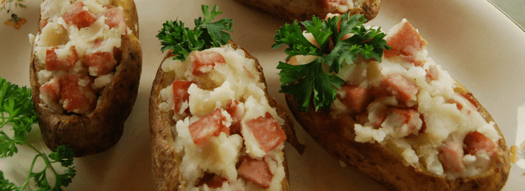 Cenas para niños: Patatas rellenas al horno