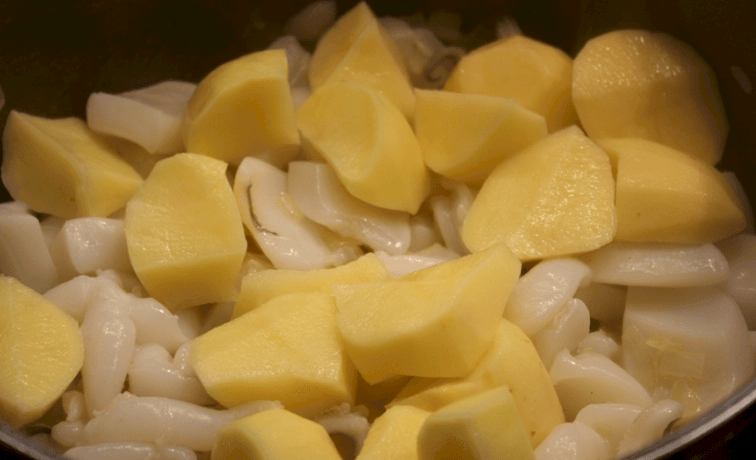 Patatas cascadas