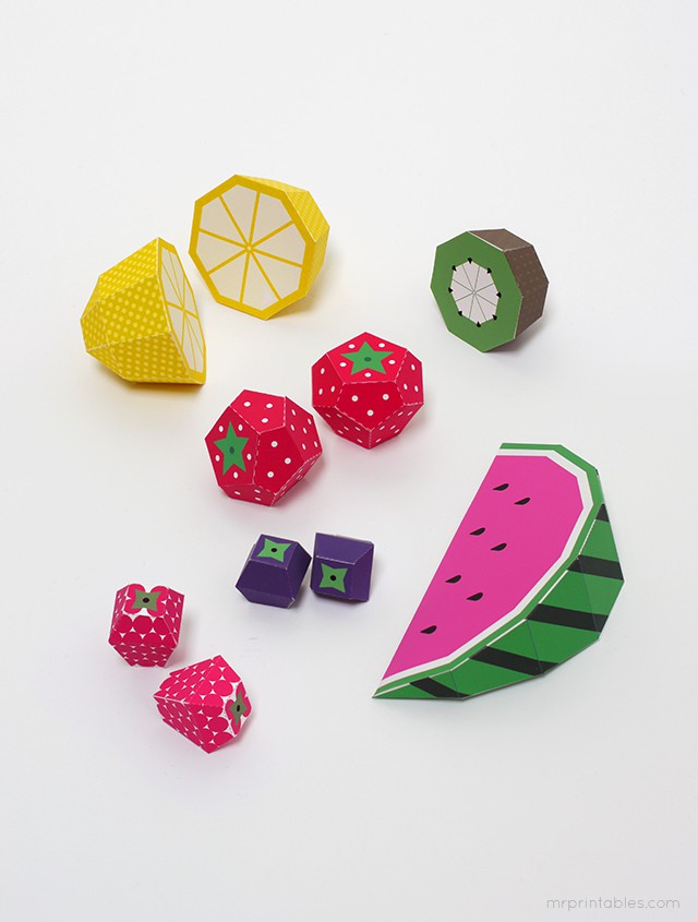 Papiroflexia fácil con frutas, de Mr. Printables Papiroflexia fácil con frutas, de Mr. Printables