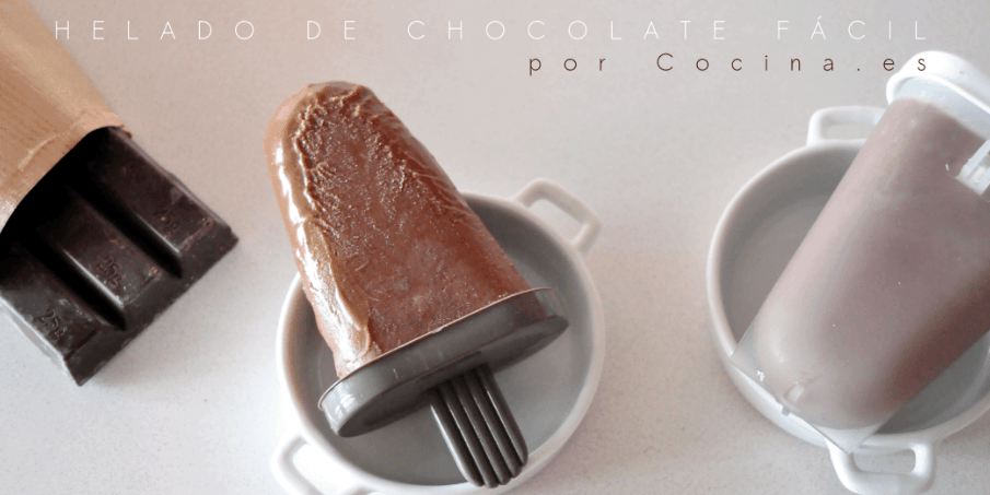 Helados / polos de chocolate. Receta fácil