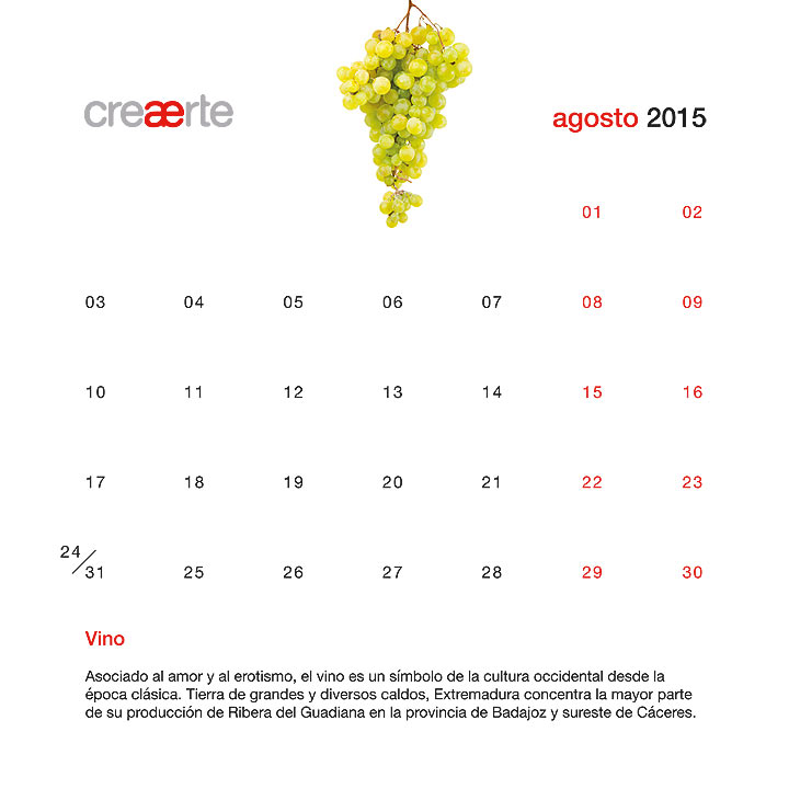 Calendario Agosto 2015