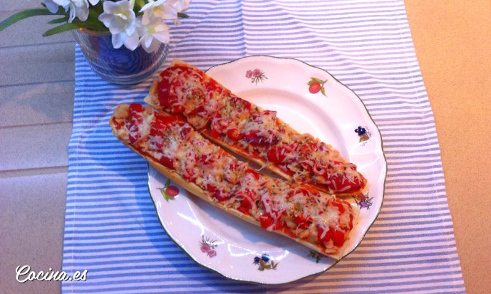 Baguette pizza para llevar a la piscina