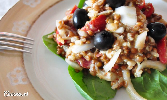 Ensalada de lentejas para llevar a la piscina