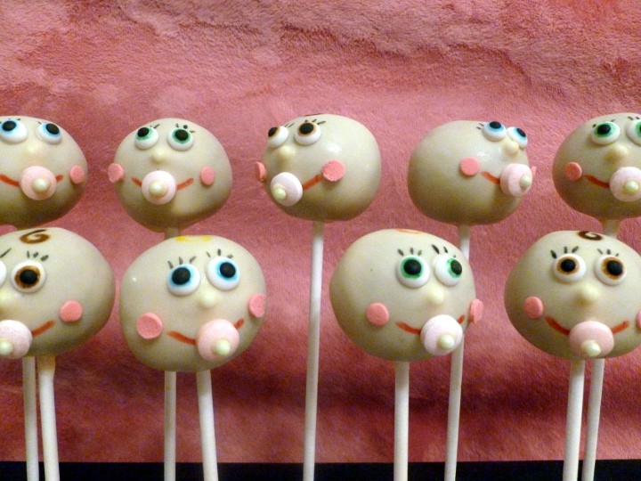 baby shower cake pops caritas