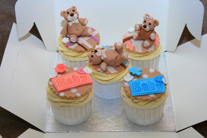 baby shower cupcakes osos