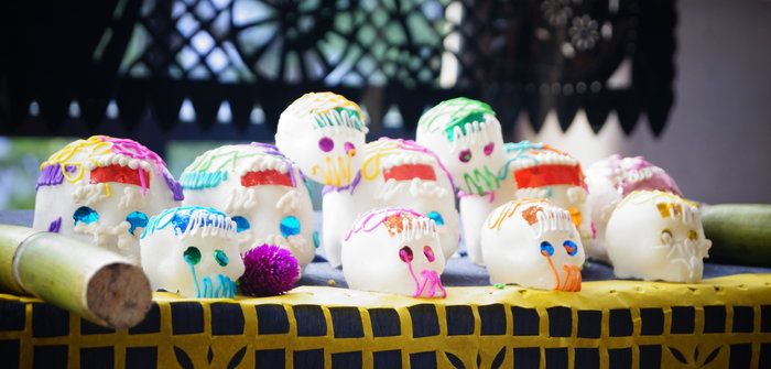 Imagen de calaveritas de azúcar para el día de muertos