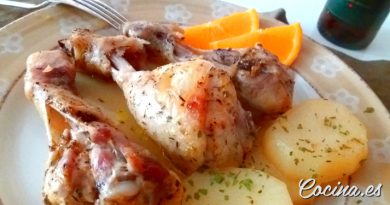 Pollo a la cerveza al horno con patatas