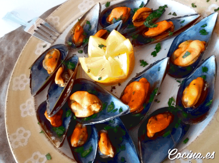 Mejillones al vapor