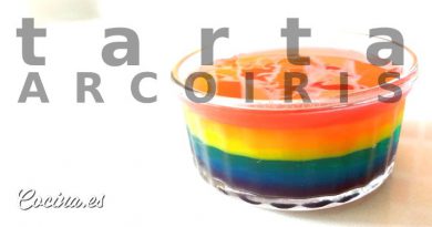 Tarta Arcoiris Fácil - Receta