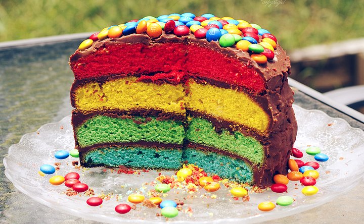 Tarta de Cumpleaños Arcoiris