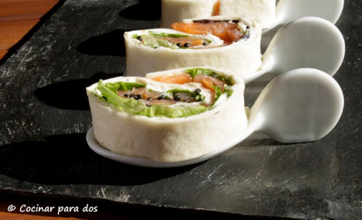 Canapés fríos, fáciles y rápidos: Rollos de Salmón