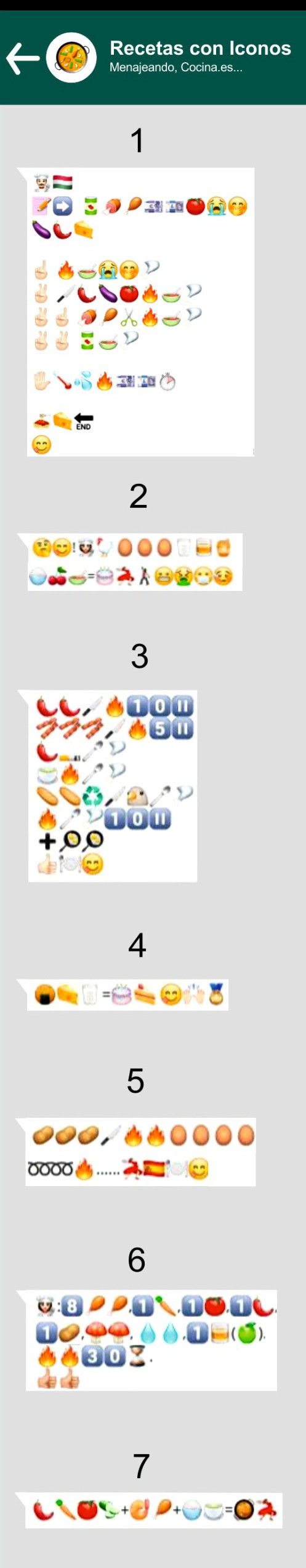 Recetas con Emoticonos de Whasapp