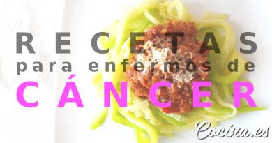 Recetas para enfermos de Cáncer