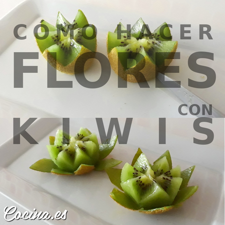 Cómo hacer Flores con Kiwis Fácil y Rápido