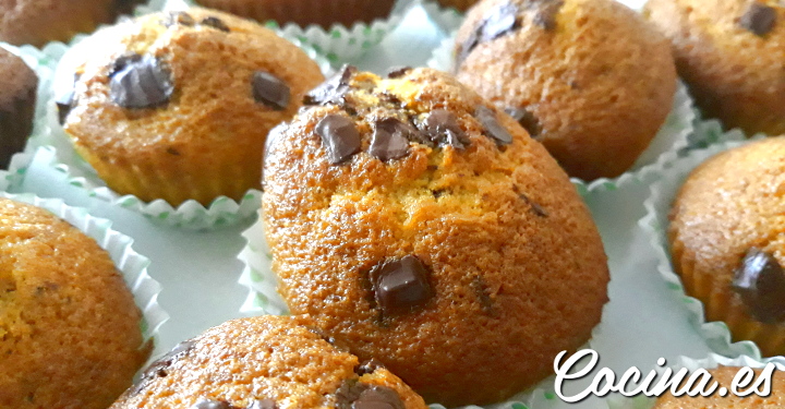 Cómo hacer Muffins Americanos con Pepitas de Chocolate