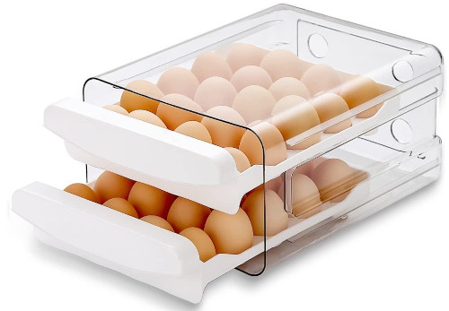 Cajón para guardar huevos frescos en el frigorífico